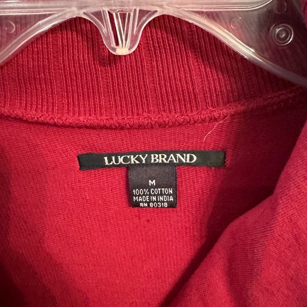 Lucky brand jacket size medium. Faux bone fasteners long sleeve with pockets